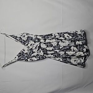 ANGL floral vneck cross chest spagetti strap short dress sz Medium